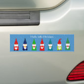 Sieben Weihnachtsgnomen auf Light Blue Autoaufkleber (Auf Auto)