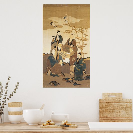 Sieben weise Männer im Bambuswald Poster (Küche)