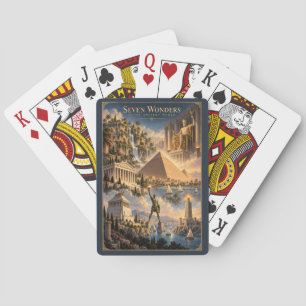 Sieben Weltwunder Historische Kunst Spielkarten