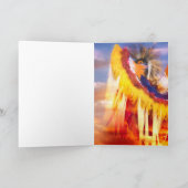 SIEBEN WOLF SPIRITS NATIVE AMERIKANISCHE TANZKARTE KARTE (Innenseite)