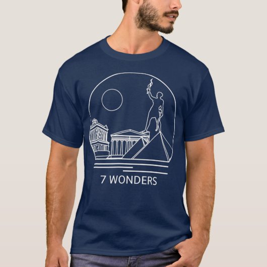 Sieben Wonders Board Game Design - Tabletop T-Shirt (Vorderseite)