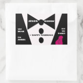 Sieben Worte = glückliche Ehe - Ja, Liebe Rechteckiger Aufkleber (Tasche)