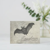 Siebenbürgen, 1897 Bat Collage Post Card Halloween Postkarte (Stehend Vorderseite)