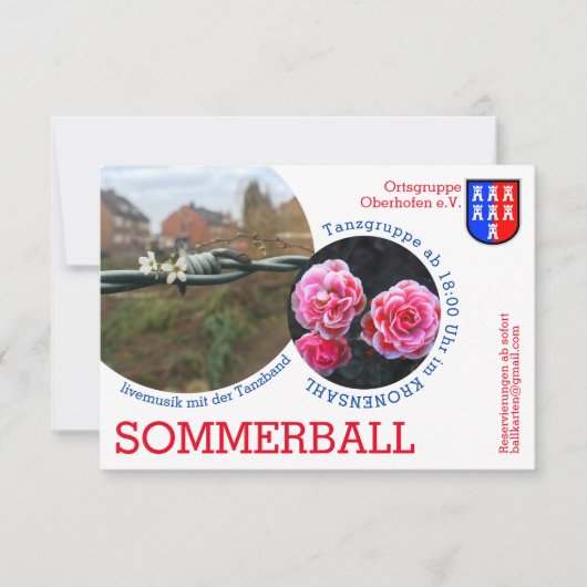 Siebenbürgen Ball Einladung (Vorderseite)
