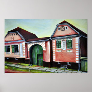 Siebenbürgen, Rumänien, Aquarellmalerei Poster