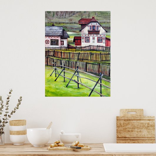 Siebenbürgen, Rumänien, malerische malerische Land Poster (Küche)