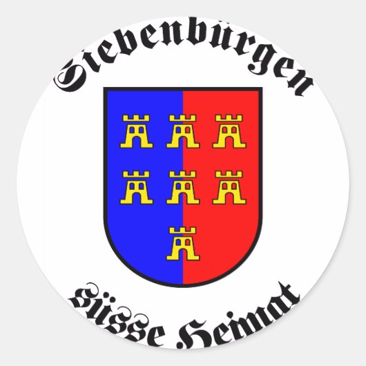 Siebenbürgen süsse Heimat Runder Aufkleber (Vorderseite)