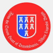 Siebenbürger Sachsen Wappen Runder Aufkleber (Vorderseite)