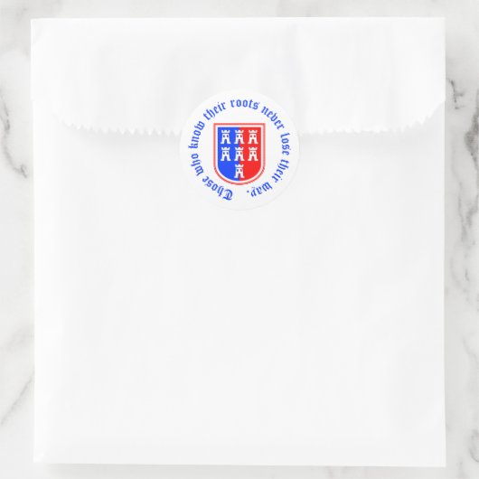 Siebenbürger Sachsen Wappen Runder Aufkleber (Tasche)