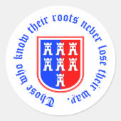 Siebenbürger Sachsen Wappen Runder Aufkleber (Vorderseite)