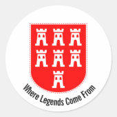Siebenbürger Sachsen Wappen Runder Aufkleber (Vorderseite)