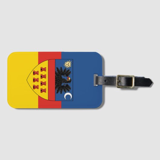 Siebenbürtige Flagge Gepäckanhänger (Vorderseite (Horizontal))