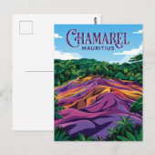 Siebenfarbige Erde Mauritius Postkarte (Vorne/Hinten)