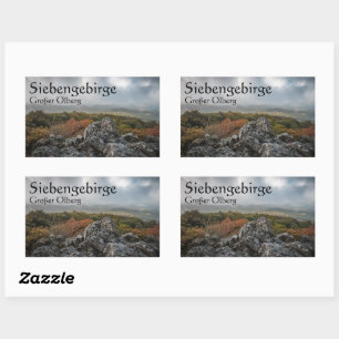 Siebengebirge Souvenir Rechteckiger Aufkleber
