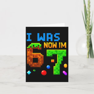 Siebenjähriger Geburtstag, war 6 jetzt bin ich 7 l Karte