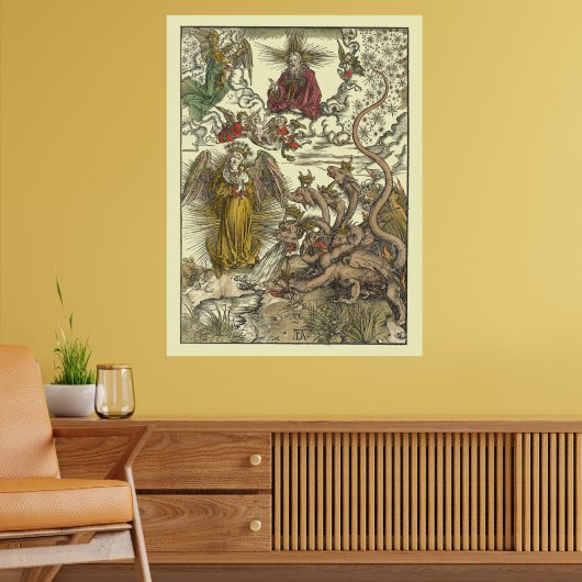 Siebenköpfiger Drache von Albrecht Dürer Poster (Wohnzimmer 2)