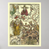 Siebenköpfiger Drache von Albrecht Dürer Poster (Vorne)