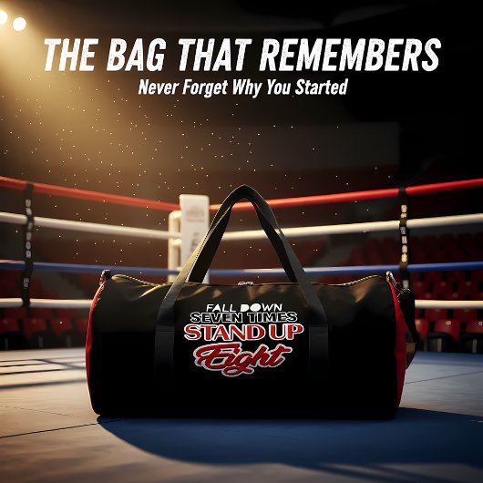 Siebenmal fallen, achtmal aufstehen duffle bag