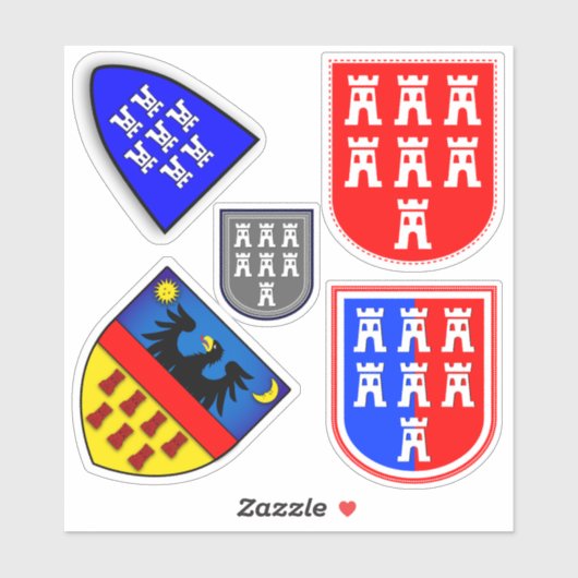Siebenwappen Sticker (Blatt)