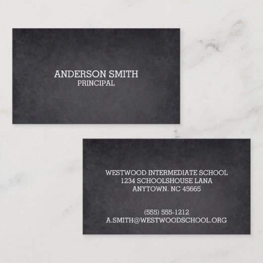 Sieblinie im Blackboard-Stil Visitenkarte (Vorne/Hinten)