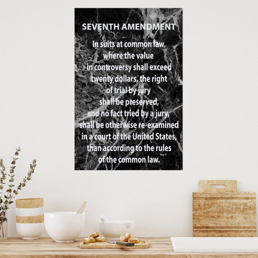 Siebte Änderung Poster (Küche)