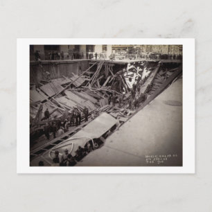 Siebte Avenue Street Kollapse New York City 1915 Postkarte