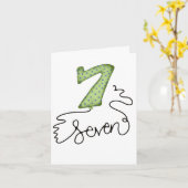 Siebte Geburtstagskarte Karte (Gelbe Blume)