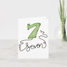 Siebte Geburtstagskarte