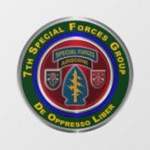 siebte Gruppe der Spezialeinheiten Fensteraufkleber (Blatt)