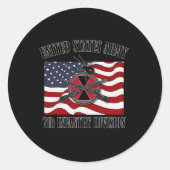 siebte Infanteriedivision Front Runder Aufkleber (Vorderseite)