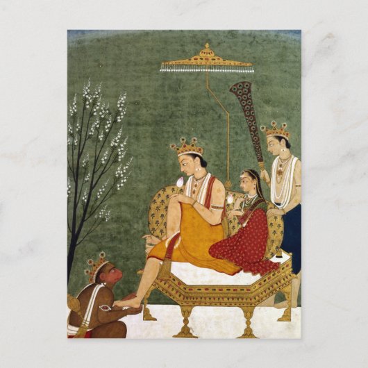 Siebte Inkarnation von Vishnu als Rama-Chandra Postkarte (Vorderseite)