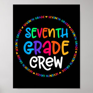 Siebte Klasse Crew Zurück zur Schule Passend für 7 Poster