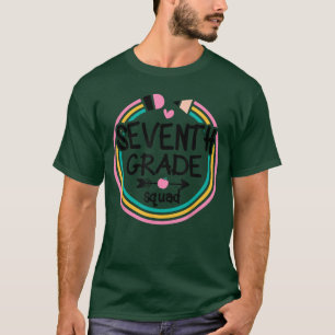 Siebte Klasse Squad Zurück zur Schule Lehrer Schül T-Shirt