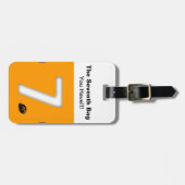 Siebter Beutel für die benutzerdefinierte Monogram Gepäckanhänger (Vorderseite horizontal)