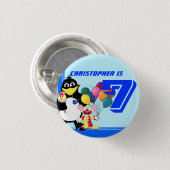 Siebter Geburtstag Button (Vorne & Hinten)