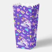 Siebter Geburtstag Einhorn mit Cake Favor Box Geschenkschachtel (Rückseite)