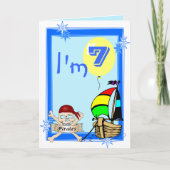 Siebter Geburtstag Karte (Vorderseite)