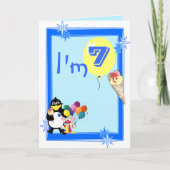 Siebter Geburtstag Karte (Vorderseite)