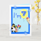 Siebter Geburtstag Karte (Gelbe Blume)