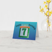 Siebter Geburtstag Karte (Gelbe Blume)