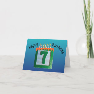 Siebter Geburtstag Karte