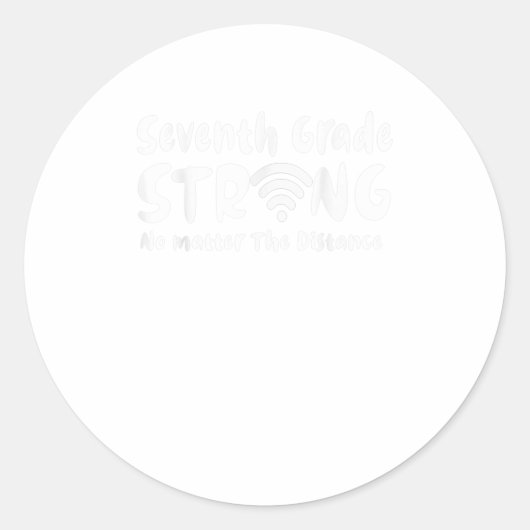 Siebter Grad stark, egal ob Wifi die Entfernung Runder Aufkleber (Vorderseite)