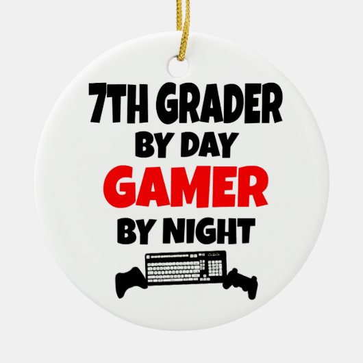 Siebter Grader Gamer Keramikornament (Vorne)