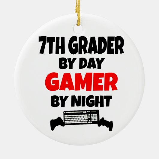Siebter Grader Gamer Keramikornament (Hinten)