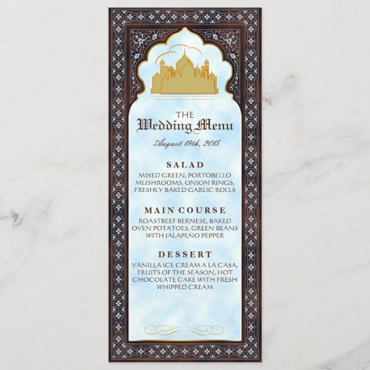 Siebter Himmel - Menükarte (Vorderseite)