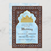 Siebter Himmel - Save the Date Karte (Vorne/Hinten)