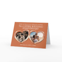 Siebter Hochzeitstag von Kupfer im vergangenen Fot