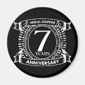 Siebter Hochzeitstag Wolle Kupfer Magnet (Vorne)