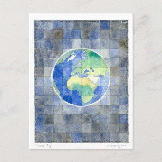 Siebter Tag (7 Tage Erstellung) Postkarte (Vorderseite)