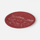 Siebter Weihnachtsfeiertag 7" Papier Teller (Schrägansicht)